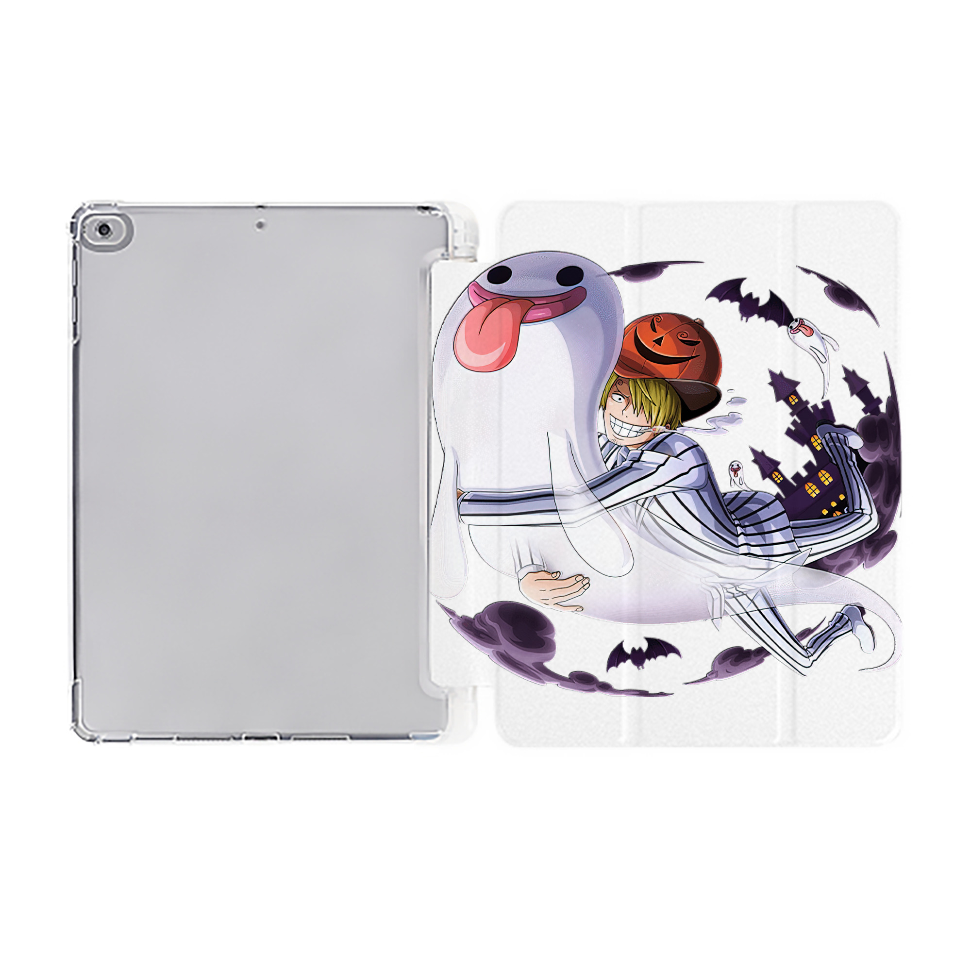 （画像用） ワンピース サンジ ONE PIECE Sanji IPad ケース ペン収納付き 三つ折りスタンド PUレザー×シリコン 対応機種9.5/10.5/10.9インチ